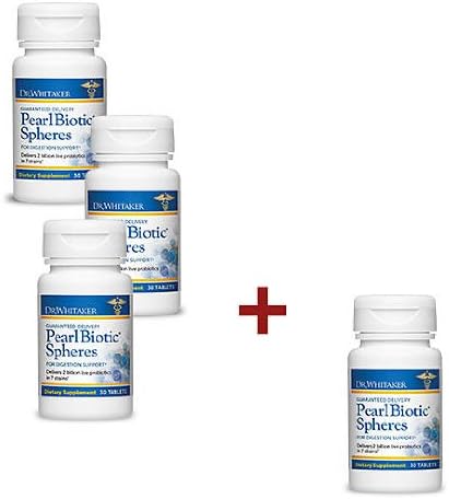 Dr. Whitaker's PearlBiotic Spheres with 2 Billion Probiotics for Smooth, Trouble-Free Digestion, 120 tablets (120-day supply)