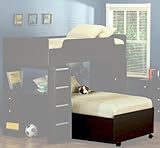 IMAGE OF Single Bed For Twin Size Loft Bunk Bed In Cappuccino. Note: Single Bed In Cappuccino Only. (Item# Vista Furniture CF400228)