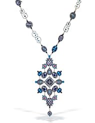 Yoolies Magic Carpet Necklace in Cobalt and Sky Blue Tones, 2013 Collection - N2011