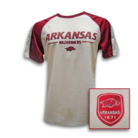 Buy Men's Arkansas Razorbacks S S 'Arsenal' White Team Color Tshirt