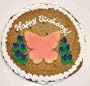 Scott's Cakes 1 lb. Chocolate Chip Cookie Cake with Pink and Yellow Sugar Butterfly Cookie