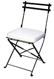 PTC Home & Garden Folding Dining Chair with Cushion, Black