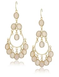 Isharya White Agate Gypsy Short Earrings