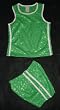 Girls Pull-on Dazzle Stars Short Set with Side Stripes in Green