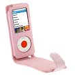 Premium Baby Pink Flip Leather Case for Apple ipod Nano Chromatic 8GB, 16GB 4G (4th Generation)