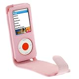 Premium Baby Pink Flip Leather Case for Apple ipod Nano Chromatic 8GB, 16GB 4G (4th Generation)