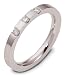 2.5mm stackable diamond wedding band ring (0.12cts diamonds Platinum)