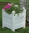 Small White Resin Planter Box