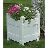 Small White Resin Planter Box
