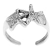 Sterling Silver Women's Starfish Toe Ring Hypoallergenic Nickel Free .925 Stamp Adjustable Size