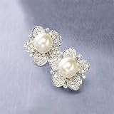 14k White Gold Dia Clip/Post Earring With White South Sea Pearl Center
