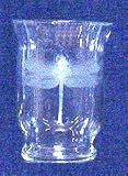 Individually Hand Etched Dragonfly Glass Candle Shade 5.75"h Set / 2