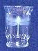 Individually Hand Etched Dragonfly Glass Candle Shade 5.75"h Set / 2