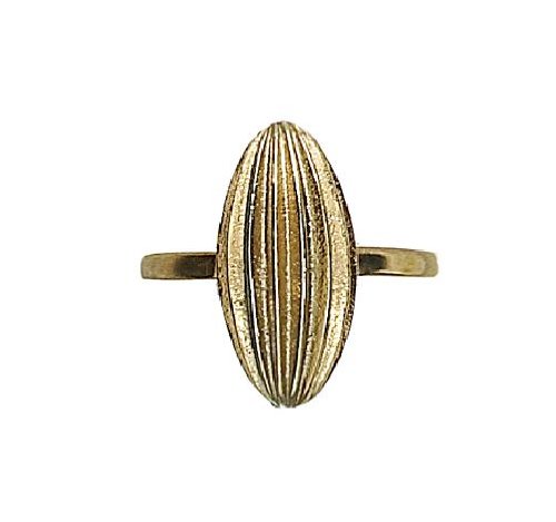 Pilgrim Damen-Ring Verstellbar Grooves Vergoldet 528-904 Preisvergleich