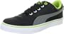 Puma Sky 2 Low Vulc 353272, Unisex - Erwachsene Klassische Sneakers, Schwarz (black-steel gray-lime punch 08), EU 37.5 (UK 4.5) (US 5.5)