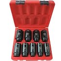 Chicago Pneumatic High Torque Deep Well Impact Sockets - 1/2In. Drive, 9-Pc. SAE Set, Model# S4009D