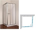 Saniku Profila II Dusche Eckeinstieg Duschkabine 3-teilig versch. Abmessungen / 24 h, Wannenmaß:1000 x 800 mm Saniku Profila II Dusche Eckeinstieg Duschkabine 3-teilig versch. Abmessungen / 24 h, Wannenmaß:1000 x 800 mm