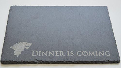 Game of Thrones Slate Engraved Plate, CheesePlatter Stark Dinner is coming