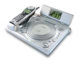 COBY CD-RA198 AM/FM Alarm Clock Radio with CD Player & 5.8 GHz Cordless Phone