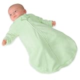 Kiddopotamus & Co Dreamsie Luxe Sleeper And Sleep Cap - Sage With Star And Crescent Moon Appliques
