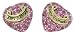 Juicy Couture Puffed Heart Icons Stud Earrings Pink Gold