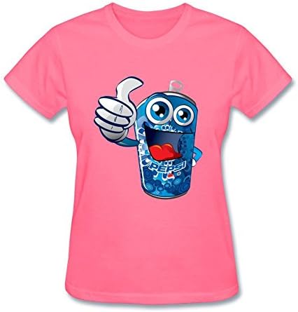 LUOYO Women's Pepsi Can Character Tshirt Pink XL