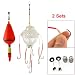 Como Fishing Carp Catching Lantern 13# Hook Bobber Stopper Set