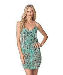 Modest V-neck Elasticized   Waistline Spaghetti Strap Silk Short  Dress