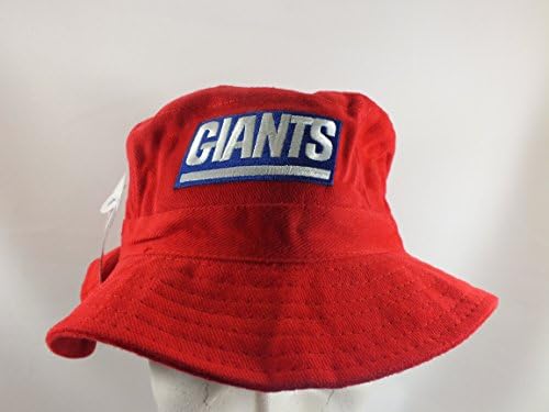 NEW YORK GIANTS NFL ADULT L/XL RED FISHING BUCKET CAP NEW BY DREW PEARSON