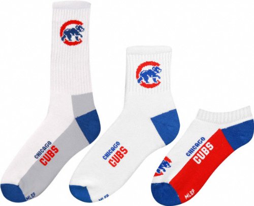 Chicago Cubs Men's 3-Pair Sock Pack