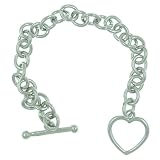 Toggle Starter With Heart Italian Charms Bracelet Link