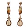 Casablanca Copper Tone Teardrop Earrings