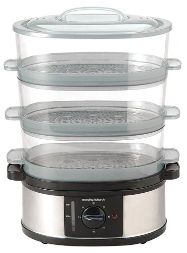Morphy Richards 48755 3 Tier Food Steamer Stainless Steel