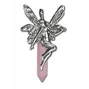 Fairy Pendant in Rose Quartz and Sterling Silver