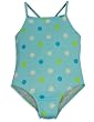 405 South by Anita G - Girls One Piece Multi Dot Bathing Suit, Light Blue
