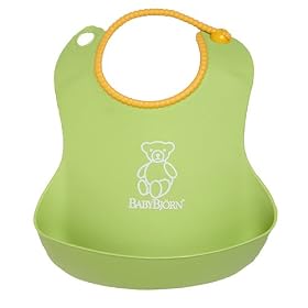 Click here to buy BabyBj�rn Soft Bib in Green by Baby Bjorn.