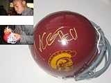 JOE MCKNIGHT USC TROJANS SIGNED MINI HELMET WITH PROOF + COA