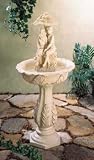 Couple Under Umbrella Pedestal Garden Fountain - Aspen Country Store