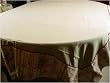 Florals Amboise Design French Country Provincial striped red and beige tablecloth 63 by 106 inches