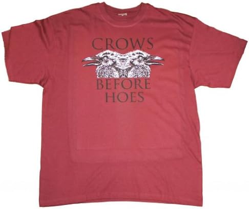 21 Century Clothing Men's Crows before Hoes Game of Thrones T - Shirt XXX-Large Burgundy