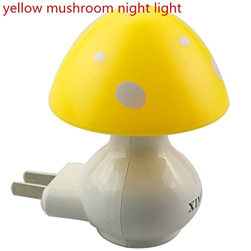 SDMLED® Mini 2pcs colorful Mushroom Sensor led night Light, Portable LED Baby mushroom lamp Light Energy Saving Fungus LED Atomsphere Lamp 0.1w for Christmas Living Room bedroom (Yellow ) (Yellow)