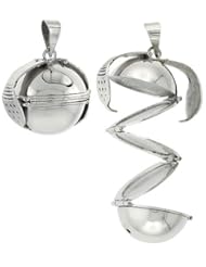 Sterling Silver Photo Ball Locket For Six Pictures, 7/8 inch
