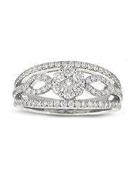 0.78ct tw Diamond Cluster Ring set in 18k White Gold