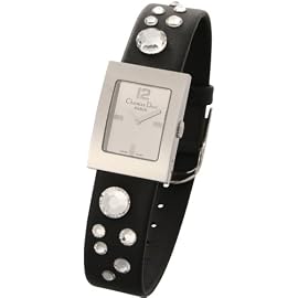 [ディオール]Dior 腕時計 マリス 黒サテンバンド 052110A024 シルバー レディース [並行輸入品]