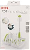 OXO Tot On-the-Go Travel Drying Rack with Bottle Brush- Green