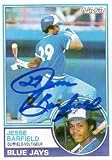 Jesse Barfield Autographed/Hand Signed Toronto Blue Jays Baseball Card