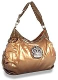 Rhinestone Crown Accented Hobo Handbag