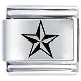 5 Point Star Italian Charms Bracelet Link