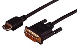 QVS HDVIG-5M 5 Meters HDMI Male to DVI Male HDTV/Digital Flat Panel Gold Cable