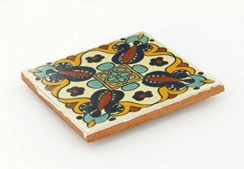 Box of 45 - 4¼ x 4¼ Arteaga 3 - Talavera Mexican Ceramic Tiles